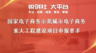 國家電子商務示范城市電子商務重大工程建設項目申報要求獎補政策