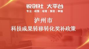 瀘州市科技成果轉移轉化相關配套獎補政策