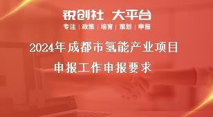 2024年成都市氫能產業項目申報工作申報要求獎補政策
