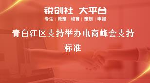 青白江區支持舉辦電商峰會支持標準獎補政策