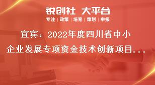 宜賓：2022年度四川省中小企業(yè)發(fā)展專項資金技術(shù)創(chuàng)新項目申報附件獎補(bǔ)政策