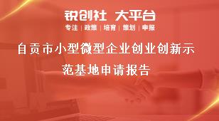自貢市小型微型企業(yè)創(chuàng)業(yè)創(chuàng)新示范基地申請報告獎補(bǔ)政策